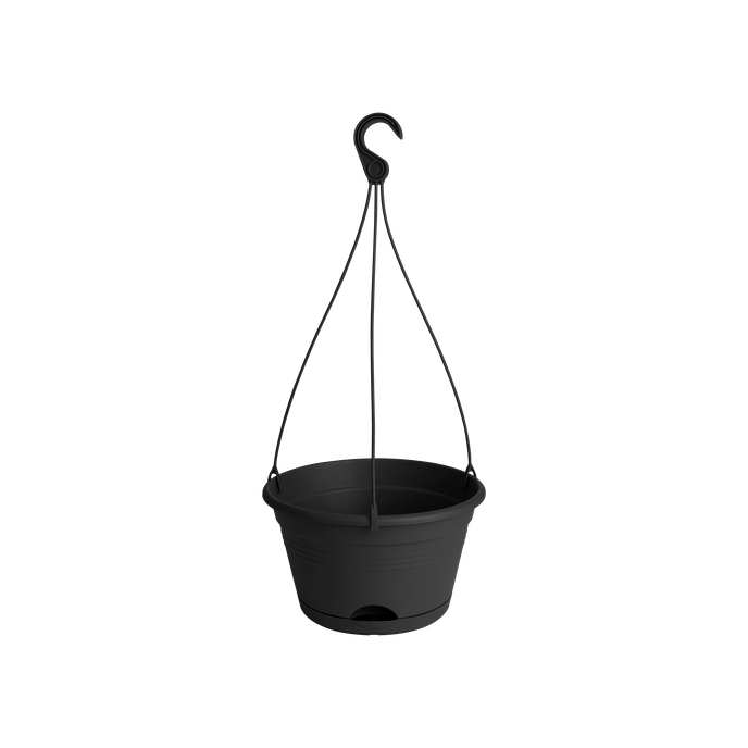 green basics hanging basket 28cm living black